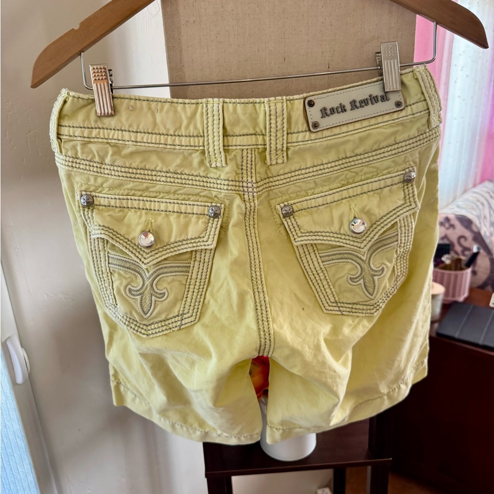 Rock Revival Women's Light Yellow Jean Shorts